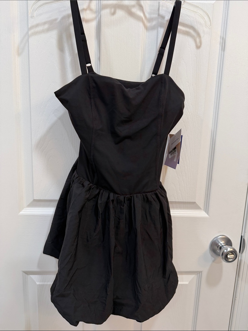 NWT Small JoyLab Black Activewear Dress with Spaghetti Straps built in shorts